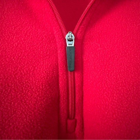 Lands’ End Red Long Sleeve Fleece Half Zip Pullover - Picture 4 of 9